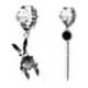 thumbnail image 1 of Pendientes De Conejo Asimétricos Pendientes Punk Chapados En Plata De Cadena Larga para Mujer J, 1 of 5