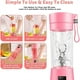 thumbnail image 3 of Licuadora portátil mini para batidos y licuados, recargable por USB, 380 ml, taza exprimidora de frutas para viajes con 6 cuchillas, 3 of 4