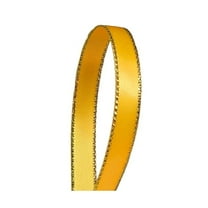 Light Gold Satin Ribbon with Gold Edges 3/8" X 50 Yards by Paper Mart