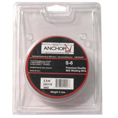 Anchor Spool Mild Steel Welding Wire (2 lb Spool) - er70s-6 .035x2 (2# spool) (Set of 2)