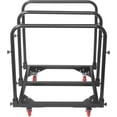 thumbnail image 6 of 1000LBS/1400LBS/1500LBS/ 2000LBS Panel Truck Cart, Heavy Duty Drywall Dolly with 4 Swivel Wheels, Handles for Moving Plywood, Sheetrock, Building Materials Steel Hand Truck (1400LBS Black), 6 of 9