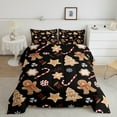 thumbnail image 2 of Manfei Gingerbread Man 3 Pieces Queen Comforter Set,Christmas Tree Ultra Soft Bedding Sets,Happy New Year Bedding Comforter Set,Luxury Kids Bedroom Decor,Reversible, 2 of 8