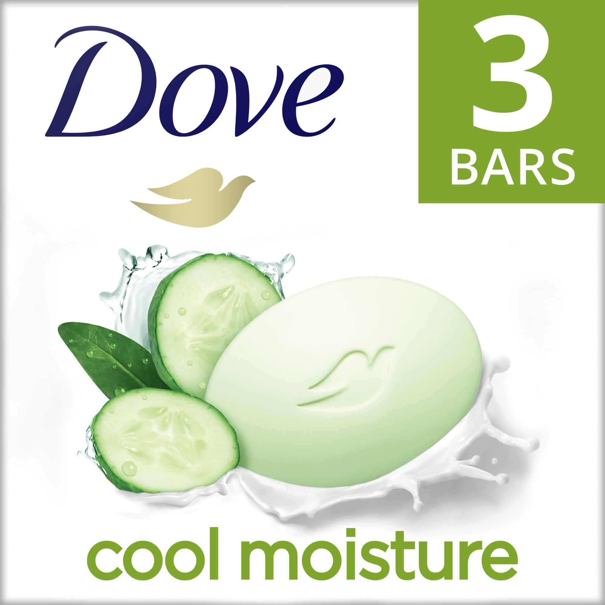 Dove Skin Care Beauty Bar Cucumber and Green Tea, 3.17 oz, 3 Bars