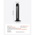 thumbnail image 4 of VEVOR Infrared Heater, 1500W Electric Space Heater with 3 Speeds & 24H Timer & Multiple Security Protections, Indoor/Outdoor for Bedroom,Studio,Porch,Dining Room,Studio, 4 of 9