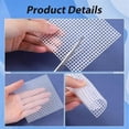 thumbnail image 3 of 20pcs Plastic Canvas Sheets 10x10cm Plastic Mesh Needlepoint Canvas Elastic Mesh Fabric Pads for Embroidery, 3 of 5