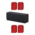 thumbnail image 2 of Trading Card Deck Box Hobbies Cards Case for Collectible Cards Sports Cards Black Red, 2 of 8