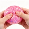 thumbnail image 4 of Dumplings Stress Balls, Giant Glitter Dumpling Squishies, Soft Squeeze Decompression Dough with Food Steamer, 3.3 inch Pink, 4 of 8