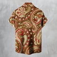 thumbnail image 4 of Alkepwun Mens Plus Size Hawaiian Shirt Summer Boho Floral Beach Shirts Casual Short Sleeve Button Down Shirts Ethnic Party Tops Vacation Shirt on Clearance, 4 of 4