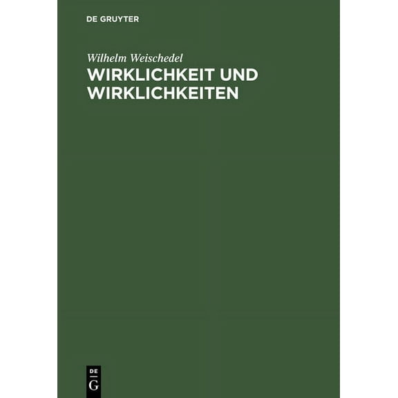 Wirklichkeit und Wirklichkeiten (Hardcover)