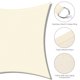 thumbnail image 4 of Yescom 23x20Ft Rectangle Sun Shade Sail 97% UV Block Commercial Carpark Pool Camping Playground Outdoor Off White, 4 of 10