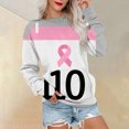 thumbnail image 2 of Bovemsi Womens Sweatshirts Love & Strength: Women's Breast Cancer Support Sweatshirt Graphic Sweatshirts, 2 of 5