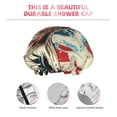 thumbnail image 3 of Kdxio Retro American Eagle Print Shower Cap for Women,Elastic and Reusable,Double Waterproof Layers Bathing Hat, 3 of 6