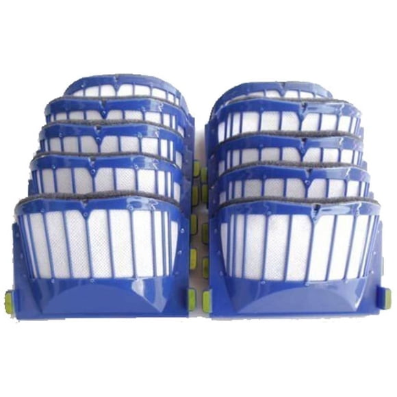 Pièces de Rechange 10 x Kit de Filtres d'Aspirateur Aero pour iRobot Roomba Séries 500 600 536 550 551 620 630 650 655 660 690 Accessoire d'Aspirateur