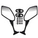 thumbnail image 2 of Accesorios para motocicletas, par de espejos retrovisores para motocicletas Espejo retrovisor para motocicleta Espejo trasero para motocicleta Rendimiento potente, 2 of 9