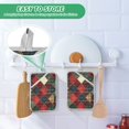 thumbnail image 4 of Yayeee Pot Holders Kitchen Heat Resistant with Pockets 7"x9.8" Cotton Oven Cooking Hot Pads, Dark Tartan Pattern, 4 of 7
