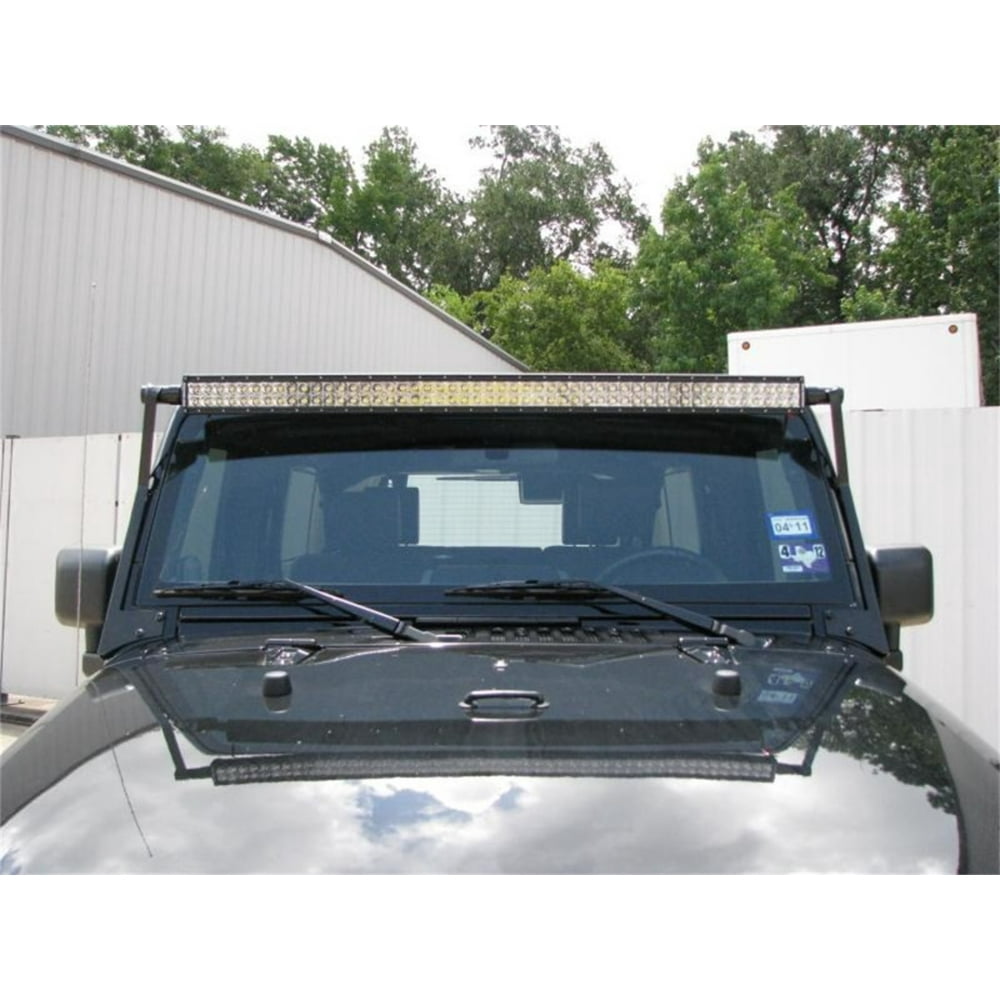 NFab Windshield Mount 0717 Jeep Wrangler JK 4 and 2 Door Tex. Black