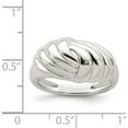 thumbnail image 4 of Sterling Silver Weaved Scalloped Ring (Size 8) Made In Thailand qr6887-8, 4 of 5