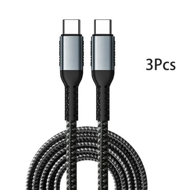 GJX 3Pcs USB C Cable,3 Pack 10FT USB C Charger Cord Nylon Braided,100W PD Fast Charging Cable,7A Data Cable,Dual Type-C with E-Marker,Portable & High-Speed