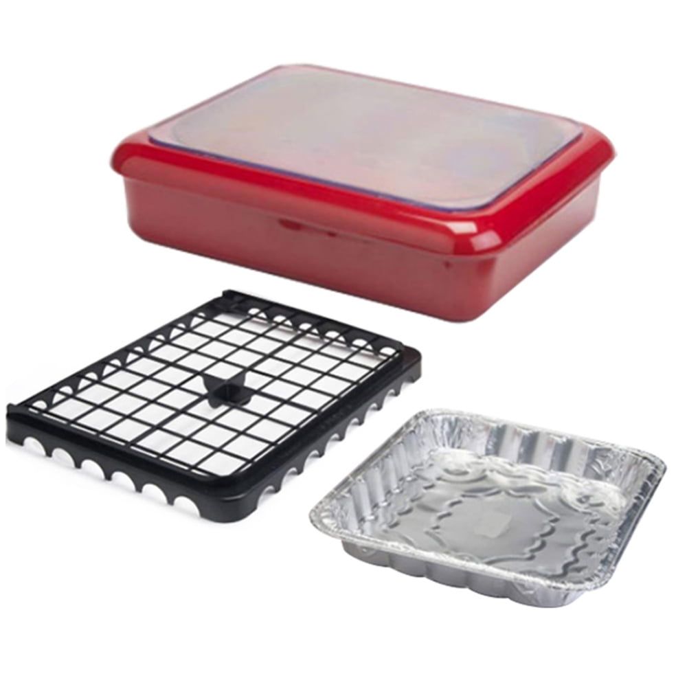 Foil Decor Red- 1 BPA-Free Polystyrene Foil Pan Carrier for Serving 9x13x2 Foil  Pans 