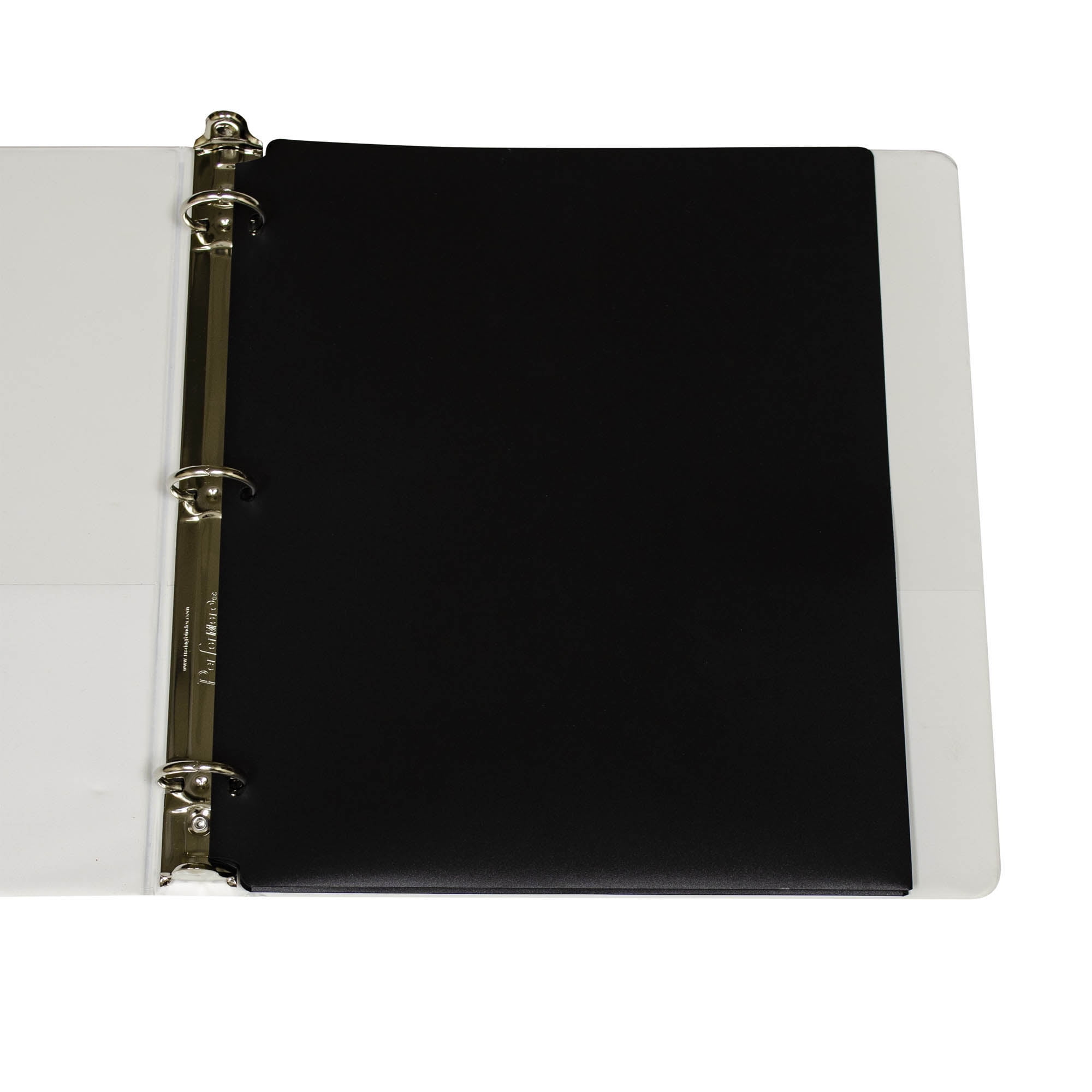 C-Line Two-Pocket Heavyweight Poly Portfolio Folder with Three-Hole Punch, Black, Pack of 25