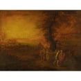 thumbnail image 2 of Follower of Daniel van Heil 18x15 Gold Ornate Wood Frame and Double Matted Museum Art Print Titled - Tobias and the Angel, 2 of 4