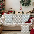 thumbnail image 3 of Merry Christmas Trees Grey Blue Snowflake Throw Pillow Covers Winter Xmas Square Decorative Pillow Cases Cushion Cover Outdoor Decorations Sofa Cotton Linen 20x20 Inch, 3 of 6