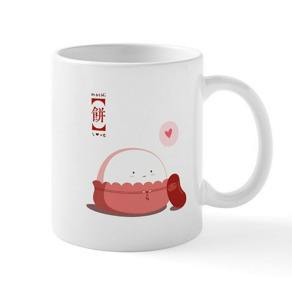 CafePress - Mochi Love Mug - 11 oz Ceramic Mug - Novelty Coffee Tea Cup