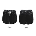 thumbnail image 6 of Goofa Silver Glitter1 Printed Women 2 in 1 Running Shorts,Quick Dry Athletic Workout Shorts,High Waisted Athletic Shorts with Liner Pockets-Large, 6 of 9