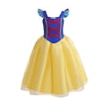 thumbnail image 1 of Vestido de Blancanieves de Disney para niñas, disfraz de princesa para niños con capa, vestido de baile de encaje para Halloween, ropa de fiesta de cumpleaños para niños 4T (etiqueta 120) Gao Jinjia LED, 1 of 2