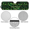 thumbnail image 7 of FUIALDOLG Happy Saint Patrick Windshield Sun Shade for Car Off-road Vehicle Auto SUV Truck Foldable Front Window Sunshade Sun Visor Protector Block UV Rays Reflect Heat, 52.95" x 16.14", 7 of 7