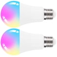 thumbnail image 3 of 2 bombillas LED E27 de 10 W, bombillas RGB coloridas con control remoto para decoración del hogar, 85-265 V, 3 of 15