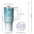 thumbnail image 2 of 40oz Tumbler with Handle and Straw, Vacuum Insulated Stainless Steel Travel Mug, Fits Car Cup Holder, Ice Crystal Print, 2 of 6