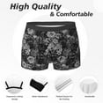 thumbnail image 2 of Men's Boxer Briefs, Black Cats In A Garden Soft Comfy Mens Underwear Boxer Briefs Breathable With Widen Waist, 2 of 7