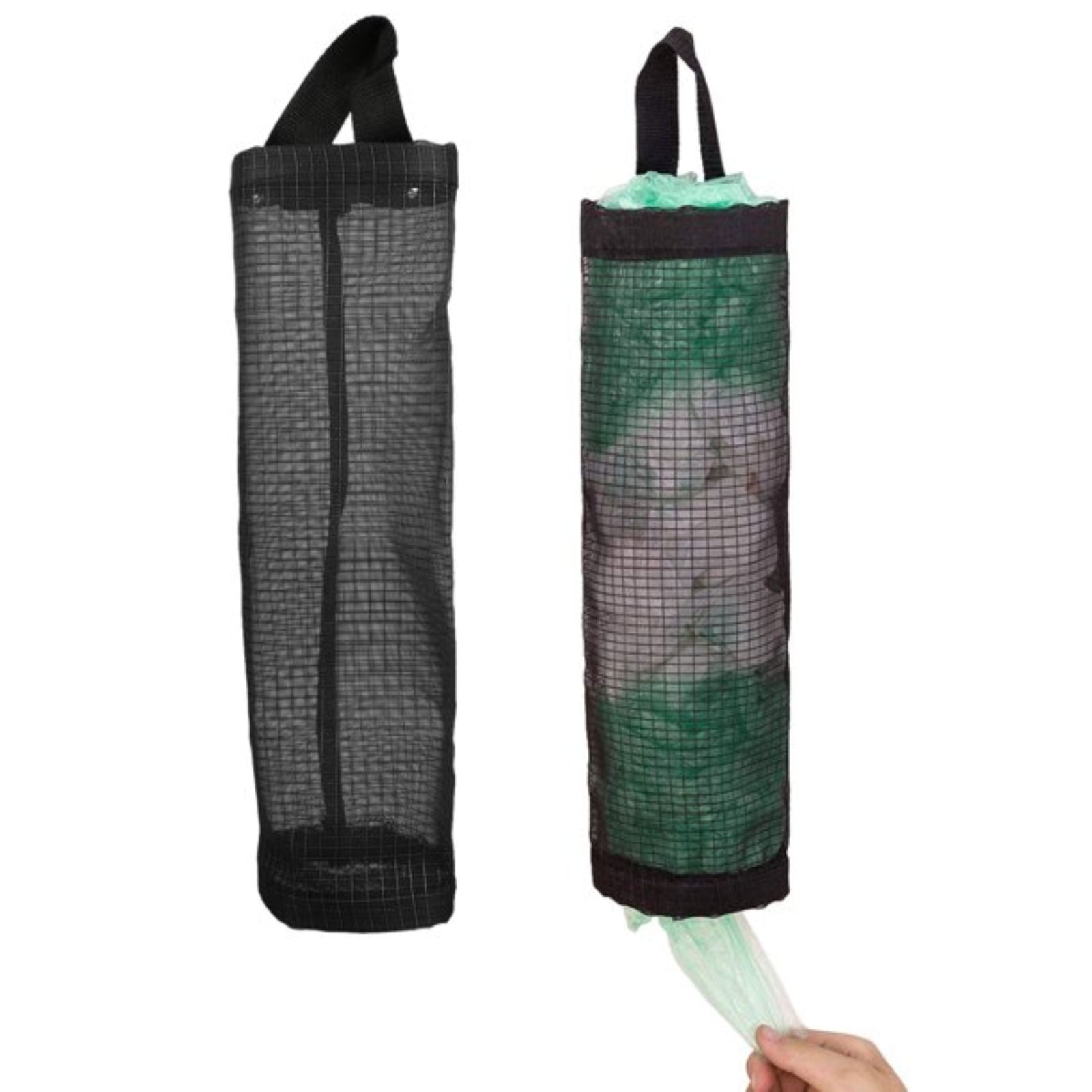 Plastic Bag Holder Dispenser Mesh Storage Tash Garbage Organizer Hanging Bag HA 