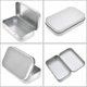 thumbnail image 4 of Metal Rectangular Empty Hinged Tins - 30 Pack Silver Mini Portable Box Containers Small Storage Kit Home Organizer, 4 of 5