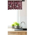 thumbnail image 3 of Ambesonne Winter Window Valance, Flakes Colorful, 54" X 12", Maroon White Multicolor, 3 of 3