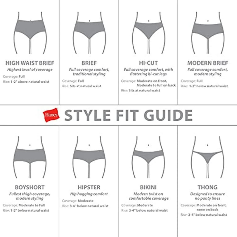Women's Hanes Nylon Briefs Underwear 