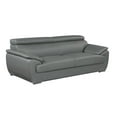 thumbnail image 3 of Titan Furnishings Modern Leather Upholstered Recliner Sofa Set in Gray, 3 of 29