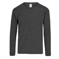 thumbnail image 1 of Playera Cuello Redondo Yazbek C0354 Manga Larga Caballero Color Negro Jaspe Talla Grande, 1 of 3