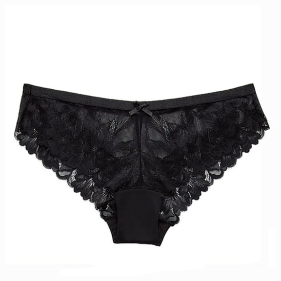 Ambrielle Tulip Lace Cheeky Panty - Black- Ladies Small