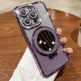 thumbnail image 2 of for iPhone 14 Pro Max Case Bling Magnetic Ring Stand [ Drop Protection][Compatible with MagSafe] Shiny Diamond Glitter Lens Protector & Makeup Mirror Luxury Cases for Women Girls, Purple, 2 of 9