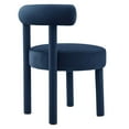 thumbnail image 4 of Side Dining Chair, Midnight Blue, Velvet, Kitchen Cafe Bistro Hospitality Restaurant, Modern Contemporary Boutique HB34836, 4 of 9