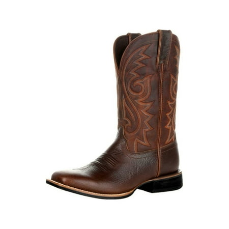 

Fangasis Black Cowgirl Boots for Women Mens Non Slip Mid Calf Boots Embroidered Cowboy Shoes Riding Casual Wide Width Brown 13