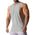 thumbnail image 5 of Difdany Men's Cut Off Shirts Muscular Cut Open Sides Bodybuilding Tank Top Gym Workout T-Shirt Light Gray XL, 5 of 8