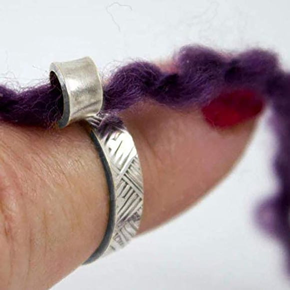 Knitting Rings Set | Adjustable Copper Vintage Yarn Guide | Crochet Loop Accessories for Faster Knitting | Relieves Blisters Assists Yarn Tension | 3 Pack Handcrafted