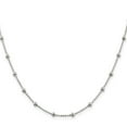 thumbnail image 2 of 925 Sterling Silver Ball Beaded Chain Styles Necklace 1.15 mm Diamond-cut Fancy 24 inch, 2 of 4