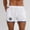 White, variant on Men's Running Shorts Breathable Athletic Gym Short Dog Paw Print Bodybuilding Training Jogging Workout Shorts