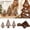 Wooden Christmas Tree Ornaments 3PC, variant on 2026 New Christmas Lighted Floral Angel Figurine Statue , Decorative Angel Tabletop Display for Home Decor, Cute Glowing Angel Ornament for Living Room Bedroom Shelf and Holiday Gift