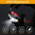 thumbnail image 2 of LED Headlamp Rechargeable, 2pack Bright Motion Sensor Head lamp Flashlight with Red Light, 8 Modes Waterproof Headlight For Hiking, Camping, Running, Fishing, 2 of 8