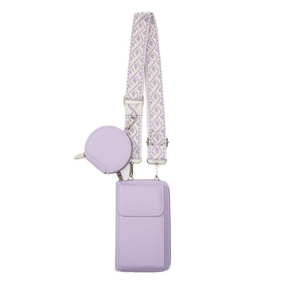 Cell Phone Bag PU Leather Crossbody Cellphone Purse for Women and Versatile Functional Cell Phone Pouch Holder with Shoulder Strap